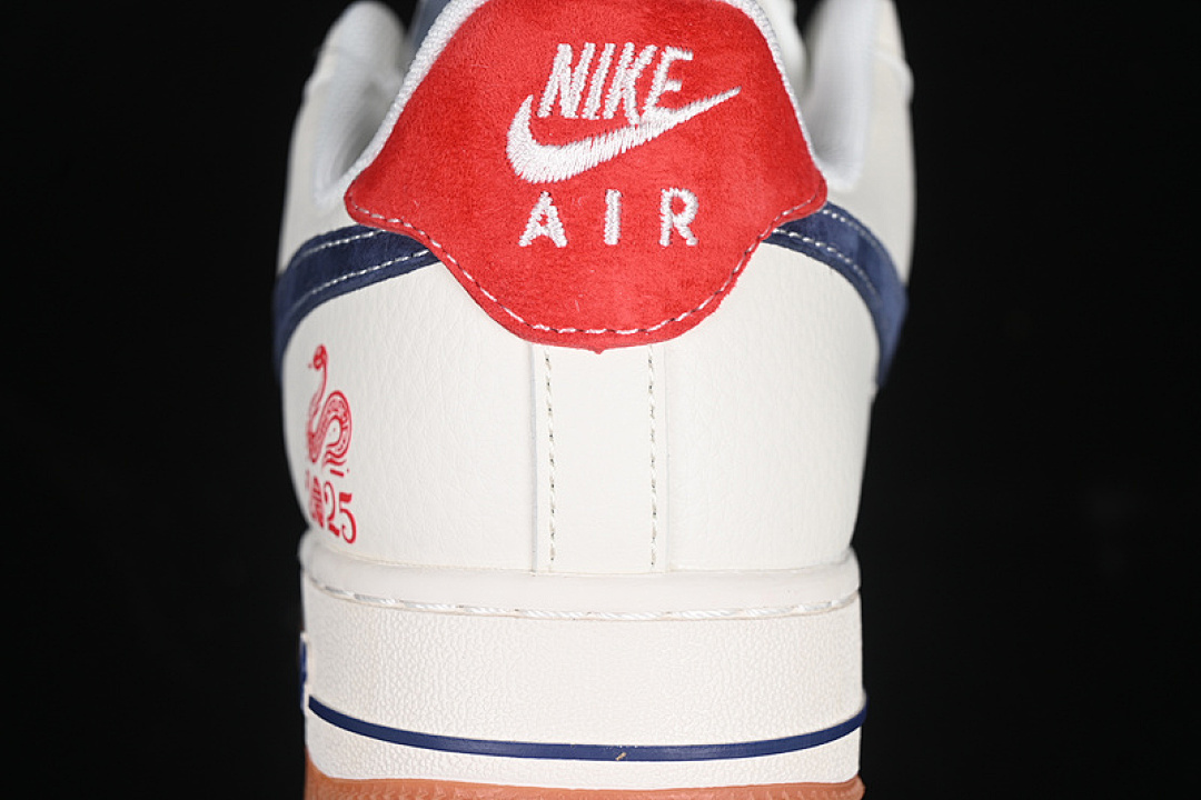 Nike [XS1958-502]-[AIR FORCE 1 07 LOW WHITE/GREY/RED/BLUE]-[WOMAN:36-39]-[MAN:40-45] - Image 7