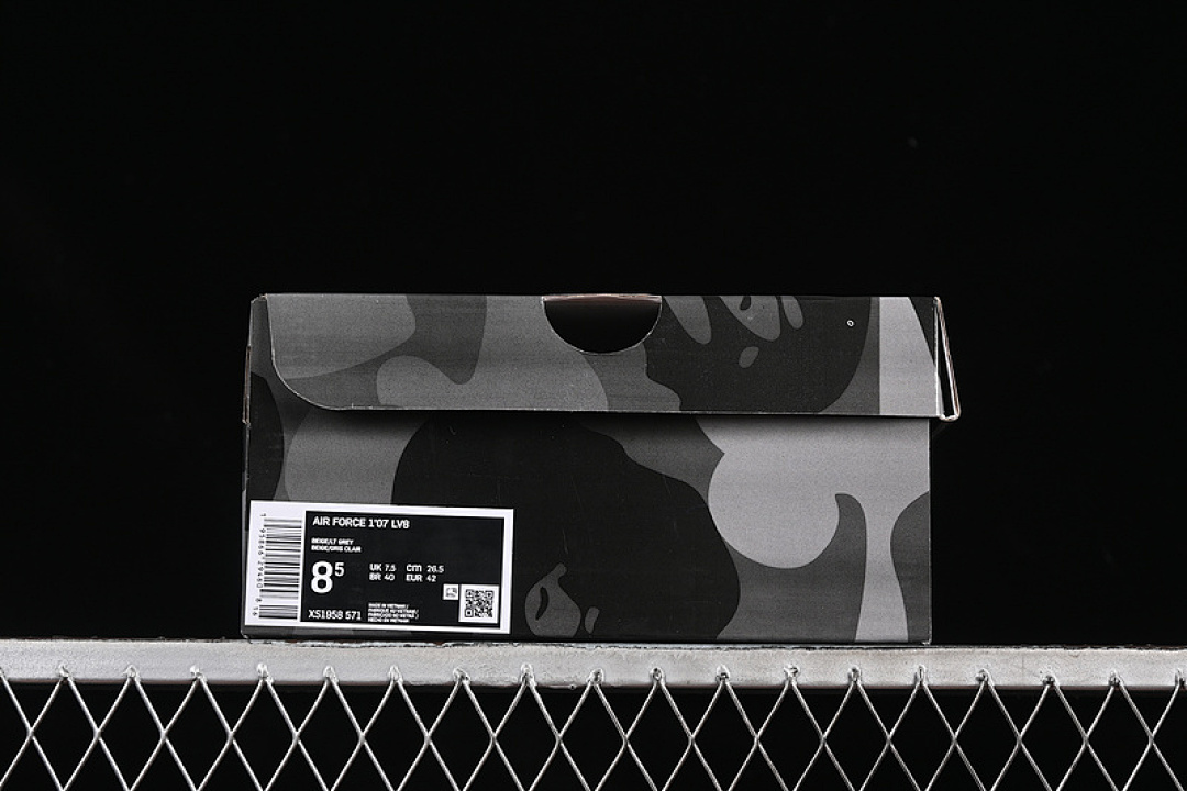Nike [XS1958-571]-[AIR FORCE 1 07 LOW BAPE GREY/BLACK/WHITE]-[WOMAN:36-39]-[MAN:40-45] - Image 12