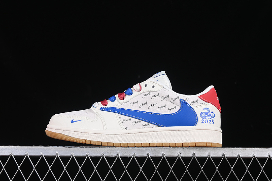 Jordan [XS3086-011]-[ID]-[TRAVIS SCOTT X FRAGMENT DESIGN AIR JORDAN 1 LOW OG SP BLUE/RED]-[36-45], photo 1