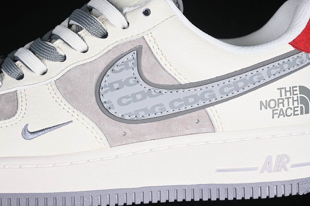 Nike [DM6688-049]-[AIR FORCE 1 07 LOW CDG WHITE/GREY/RED]-[WOMAN:36-39]-[MAN:40-45] - Image 9