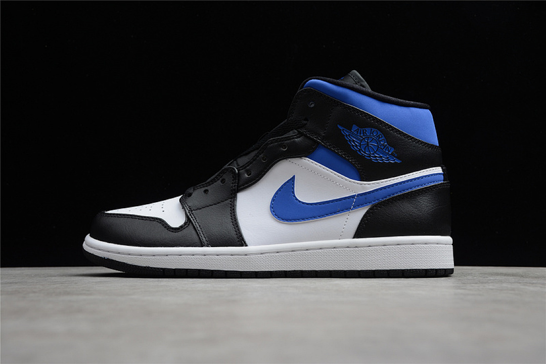 Jordan [554724-140]-[CJ AIR JORDAN 1 MID WHITE/BLACK/RACER BLUE]-[MAN:40-46], photo 1