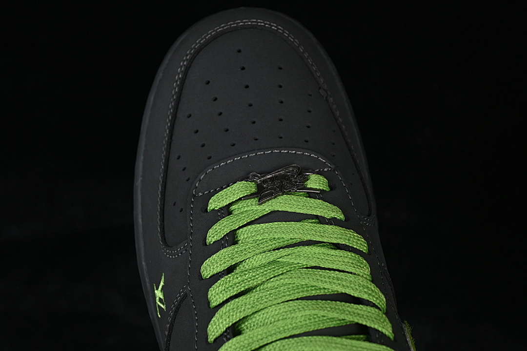 Nike [XY9025-001]-[AIR FORCE 1 07 LOW BLACK/GREEN/BLACK]-[WOMAN:36-39]-[MAN:40-45] - Image 10