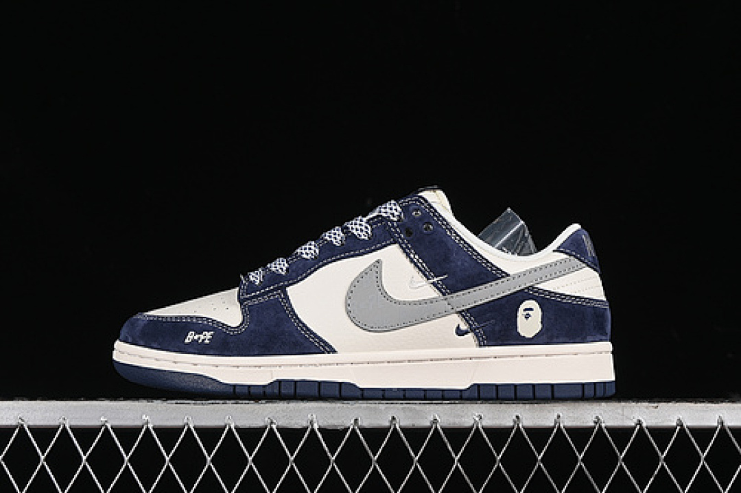 Bape Nike SB DUNK LOW BAPE WHITE/GREY/BLUE · XY1688-008, photo 1