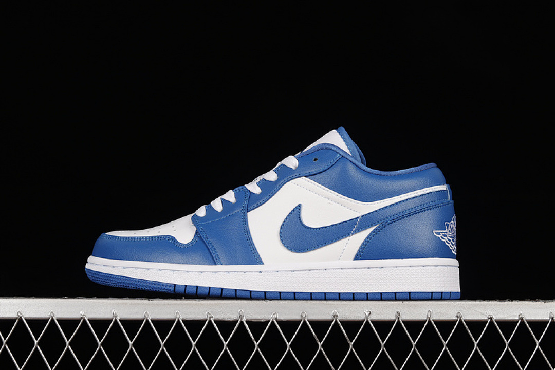 Jordan [DC0774-114]-[AIR JORDAN 1 LOW WHITE/WHITE/DARK MARINA BLUE]-[WOMAN:36-39]-[MAN:40-46], photo 1