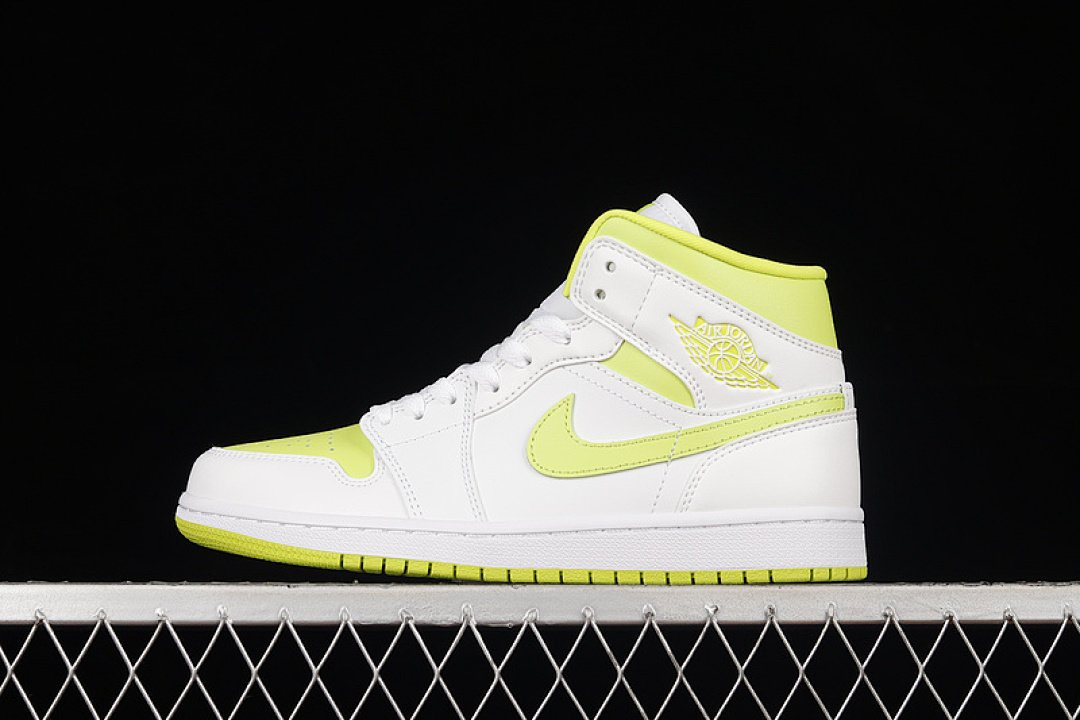 Jordan [BQ6472-131]-[AIR JORDAN 1 MID WHITE/LIME]-[WOMAN:36-39]-[MAN:40-46], photo 1