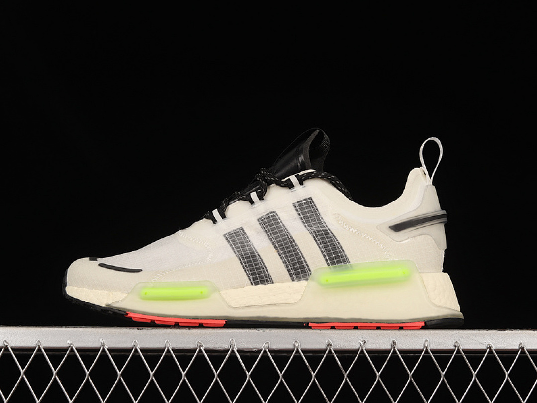Unbranded [GW3063]-[NMD_V3 BOOST SHOES CRYSTAL WHITE/CORE BLACK/SIGNAL GREEN]-[WOMAN:36-39]-[MAN:40-45], photo 1