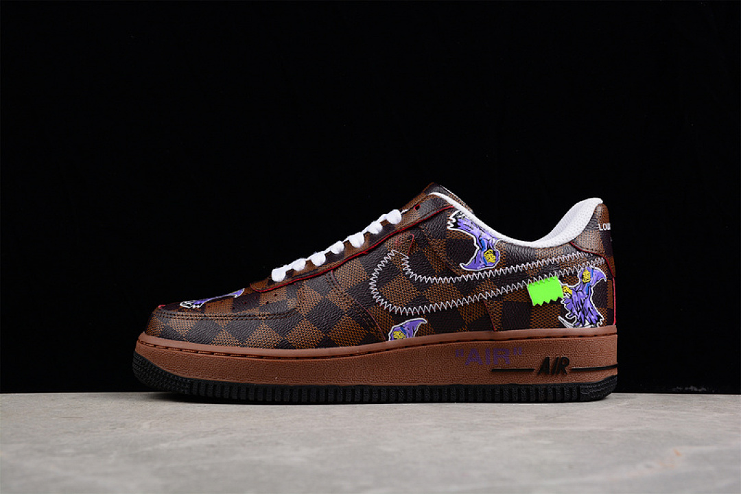 Nike [6A8PYL-001]-[L*V X AIR FORCE 1 LOW 07 DARK BROWN/BROWN/WHITE]-[WOMAN:35.5-39]-[MAN:40-47.5], photo 1