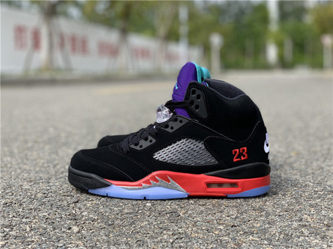Jordan AIR Jordan 5 TOP 3 BLACK/FIRE RED-GRAPE ICE-NEW EMERALD · CZ1786-001, photo 1