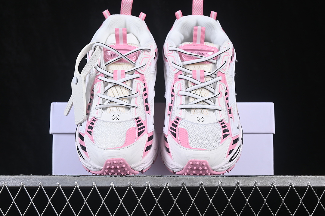 Unbranded [VIRGIL ABLOH RETRO RUNNING SHOES LIGHT PINK/WHITE/BLACK]-[WOMAN:36-39]-[MAN:40-47] - Image 12