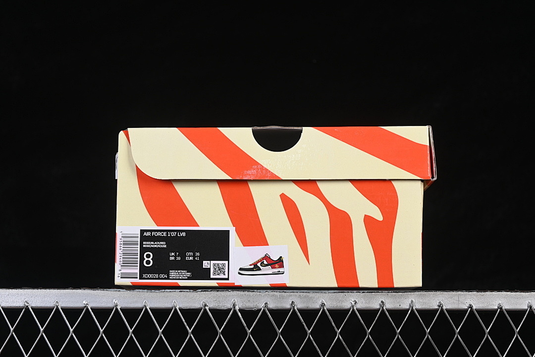 Nike [XD0028-004]-[AIR FORCE 1 07 LOW CASUAL SNEAKERS WHITE/RED/BLACK]-[WOMAN:36-39]-[MAN:40-45] - Image 12