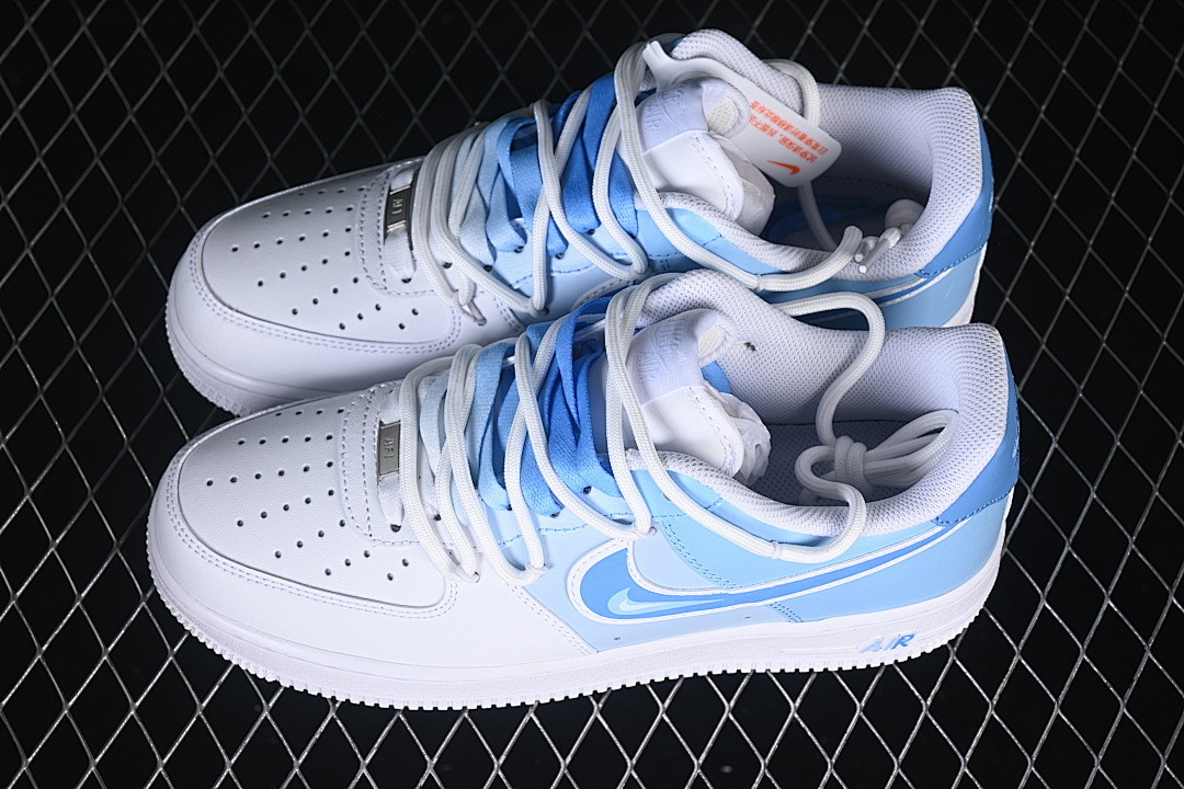 Nike [CD2288-951]-[AIR FORCE 1 07 LOW CASUAL SNEAKERS SKY BLUE/WHITE]-[WOMAN:36-39]-[MAN:40-45] - Image 10