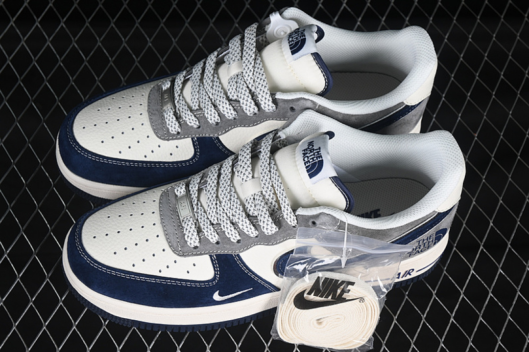Nike [XZ6188-975]-[AIR FORCE 1 07 LOW WHITE/GREY/BLUE]-[WOMAN:36-39]-[MAN:40-45] - Image 11