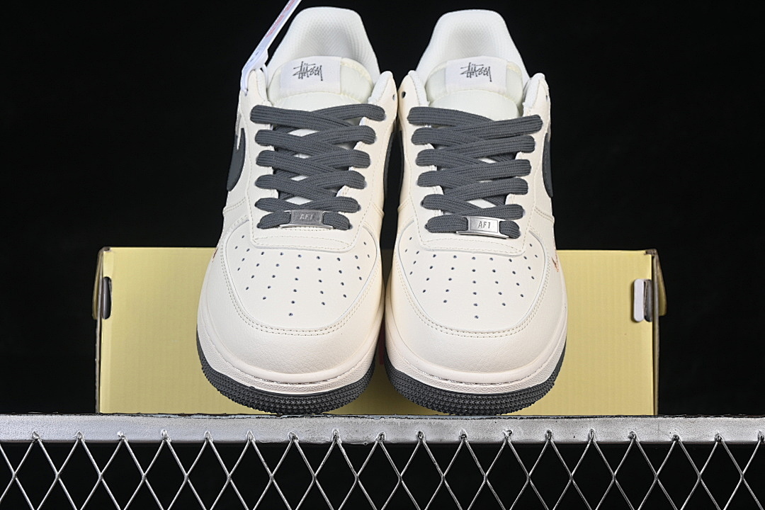 Nike [XX3168-223]-[AIR FORCE 1 07 LOW CASUAL SNEAKERS DARK GRAY/WHITE]-[WOMAN:36-39]-[MAN:40-45] - Image 12