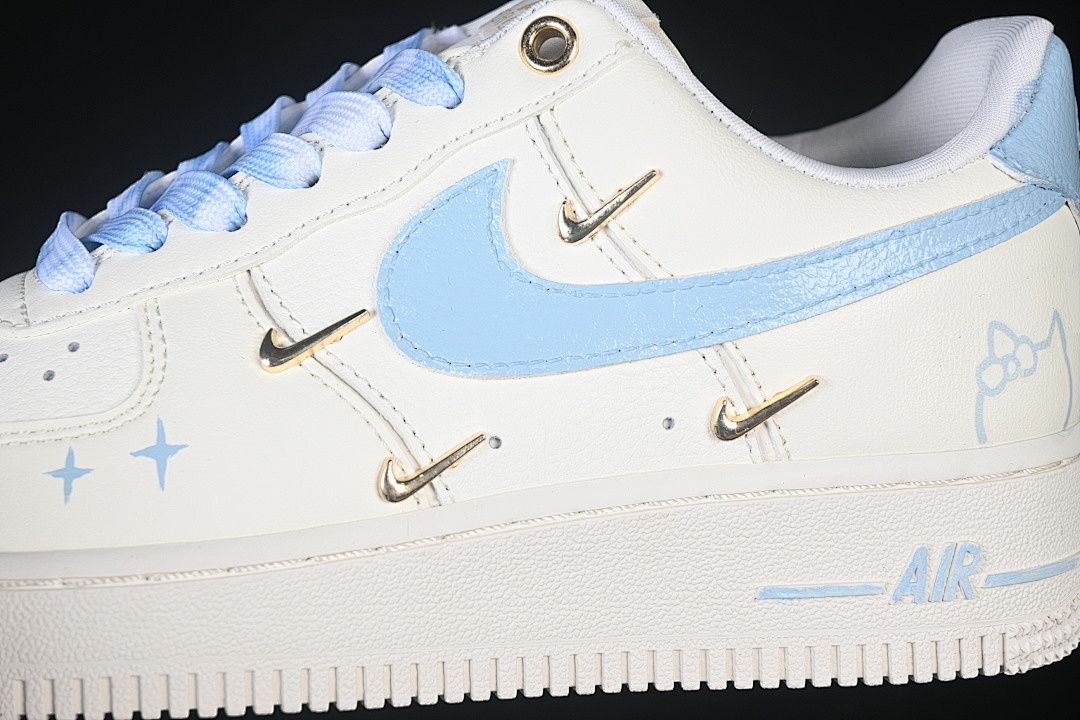 Nike [FV3654-311]-[AIR FORCE 1 07 LOW CASUAL SNEAKERS WHITE/BLUE/WHITE]-[WOMAN:36-39]-[MAN:40-45] - Image 8