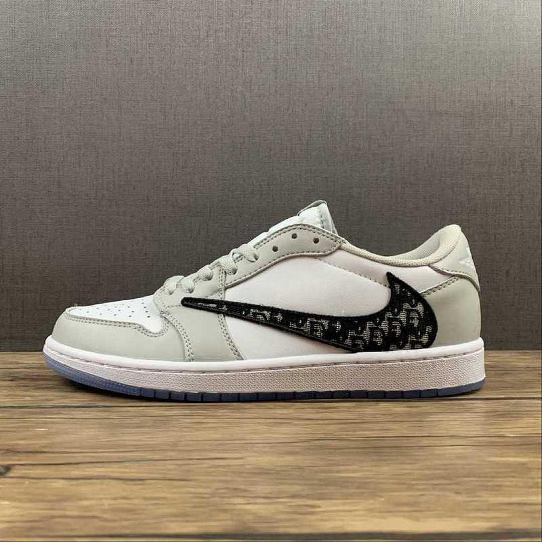 Jordan [CN8608-002]-[DI*OR X AIR JORDAN 1 LOW WOLF GREY/SAIL/PHOTON DUST/WHITE]-[UNSOEX:36-46], photo 1