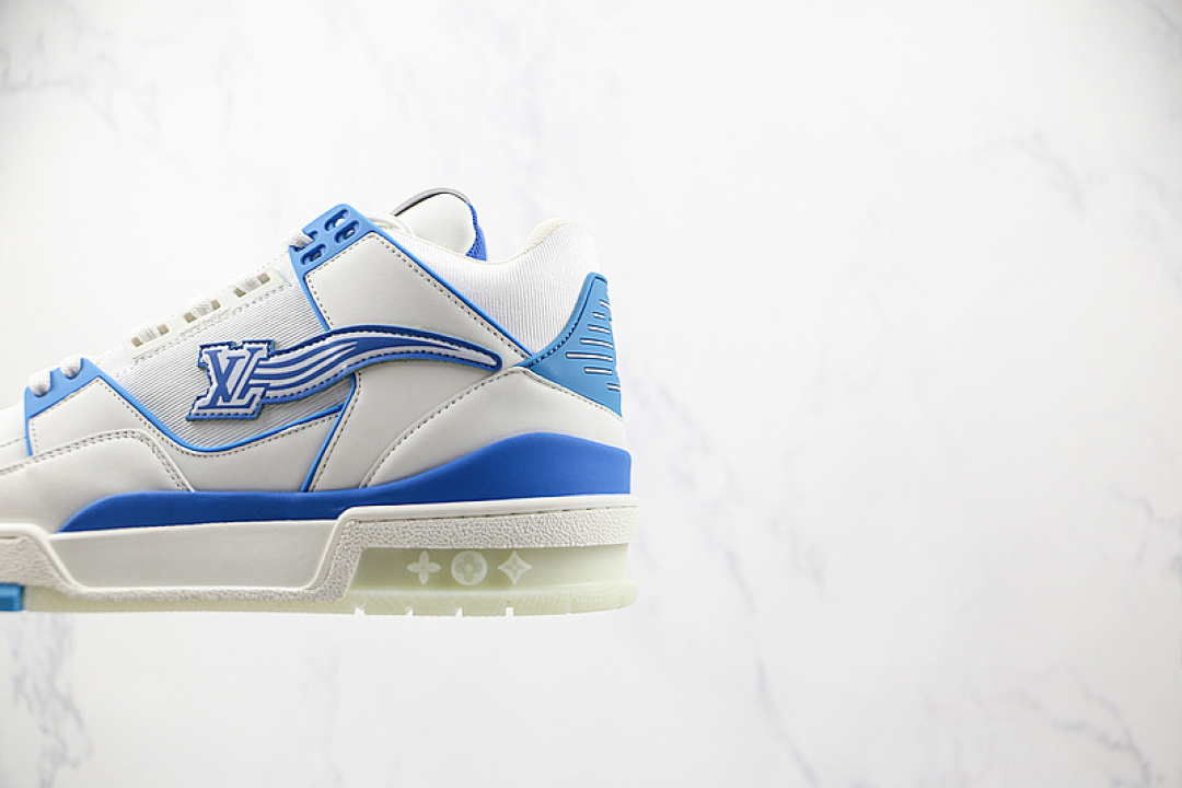 Louis Vuitton [L*V SHOES TRAINER WHITE/WHITE/BLUE]-[MAN:39-45] - Image 8
