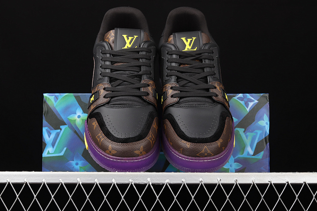 Louis Vuitton [L*V 2021SS TRAINER SHOES BLACK/PURPLE/YELLOW]-[MAN:38-45] - Image 14