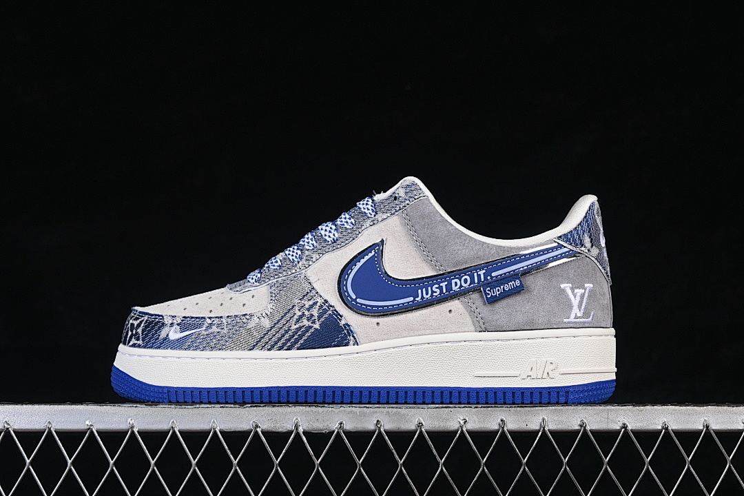 Nike [SY1388-031]-[AIR FORCE 1 07 LOW WHITE/GREY/NAVY BLUE]-[WOMAN:36-39]-[MAN:40-45], photo 1