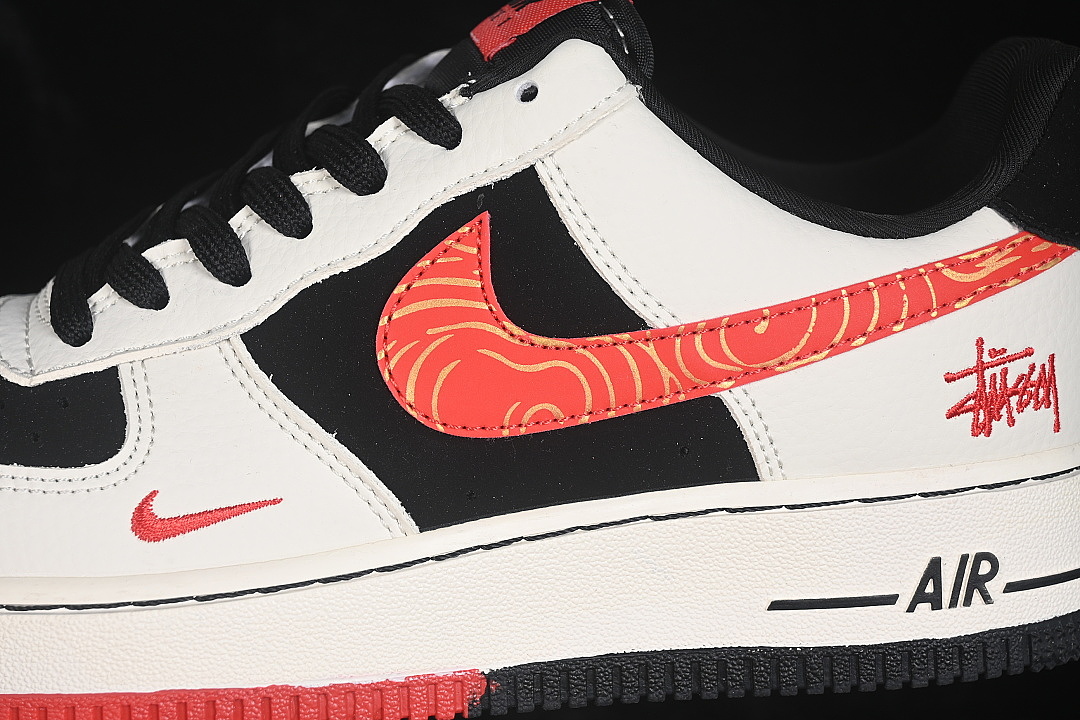 Nike [DF0188-150]-[AIR FORCE 1 07 LOW CASUAL SNEAKERS WHITE/BLACK/RED]-[WOMAN:36-39]-[MAN:40-45] - Image 8