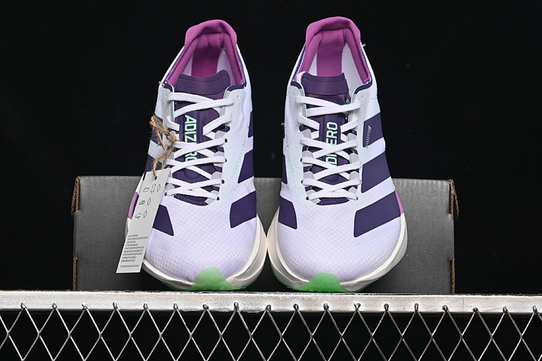 Adidas [JR1656]-[ADIZERO ADIOS 4 M WHITE/PURPLE]-[WOMAN:36-39]-[MAN:40-46] - Image 13