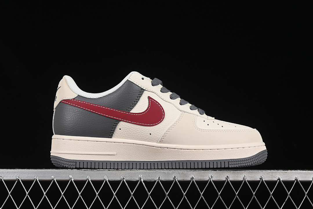 Nike [XS1958-573]-[AIR FORCE 1 07 LOW WHITE/GREY/RED]-[WOMAN:36-39]-[MAN:40-45] - Image 16
