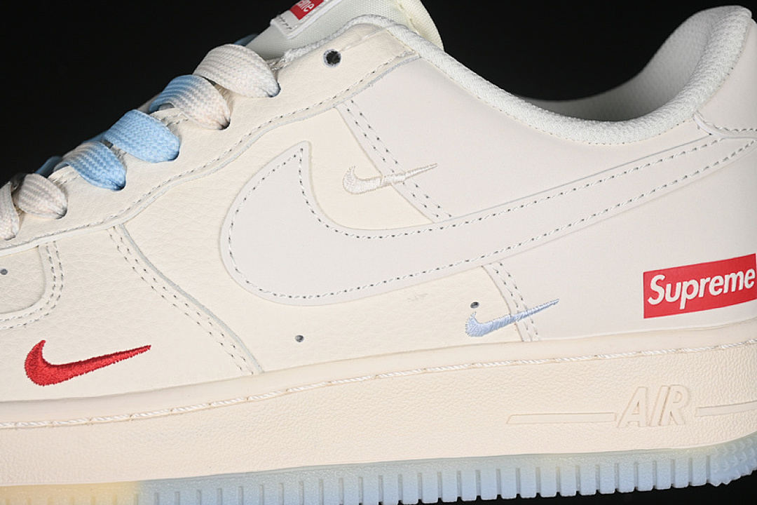 Nike [XX3168-179]-[AIR FORCE 1 07 LOW SUPREME WHITE/BLUE]-[WOMAN:36-39]-[MAN:40-45] - Image 8
