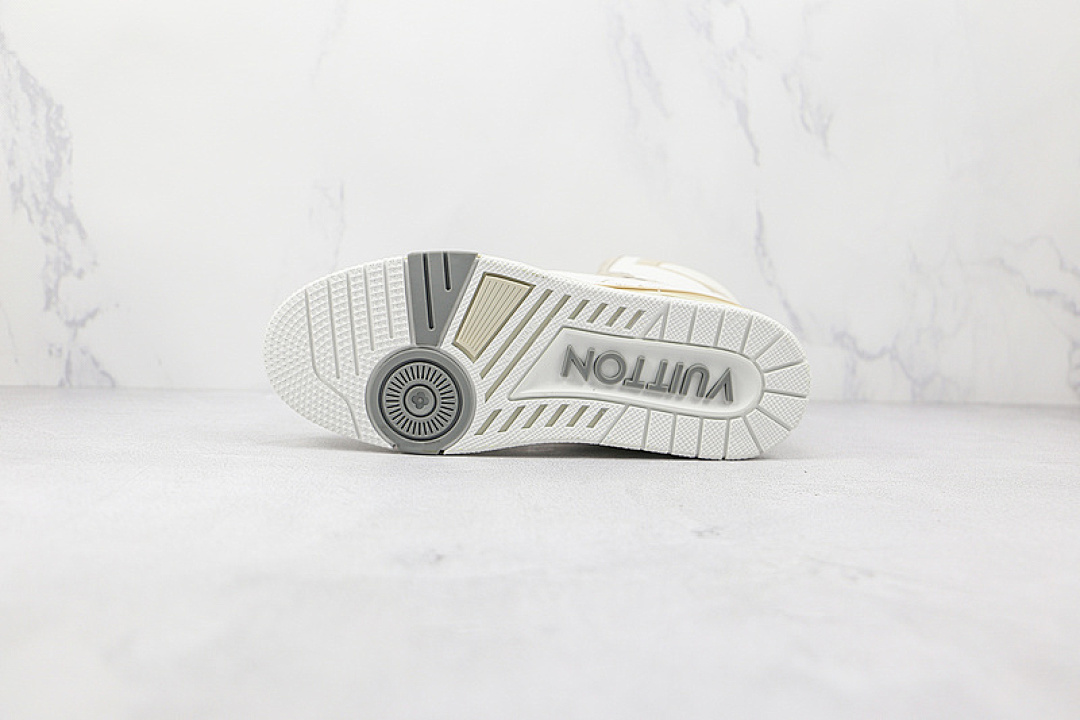 Louis Vuitton [L*V 2021 HIGH TRAINER WHITE/WHITE/LIGHT GREY]-[MAN:39-45] - Image 9