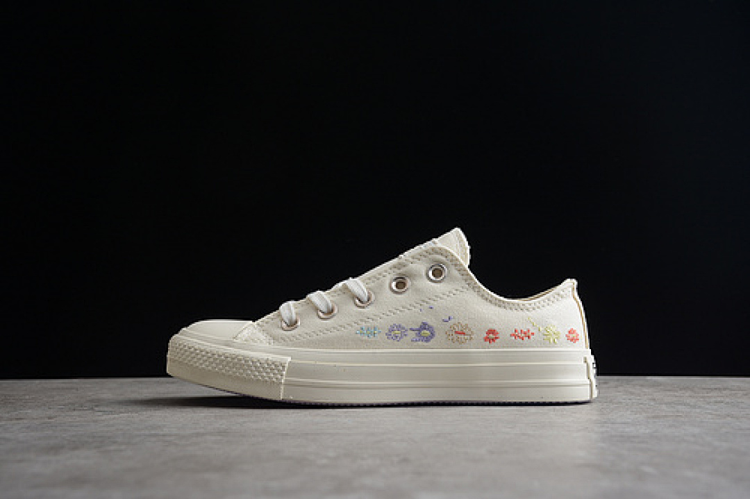Converse Converse CHUCK TAYLOR ALL STAR LOW EGRET/MULTI/BLACK · A01595C, photo 1
