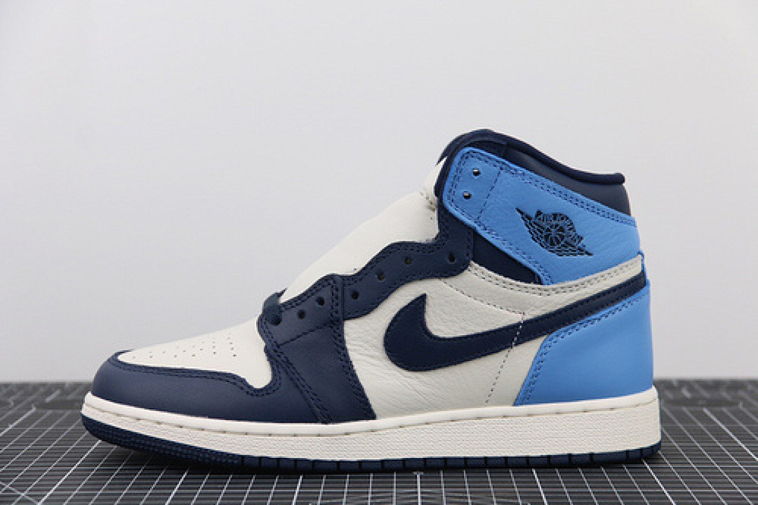 Jordan [555088-140]-[AIR JORDAN 1 RETRO HIGH UNC LEATHER OBSIDIAN/UNIVERSITY (BLUE]), photo 1
