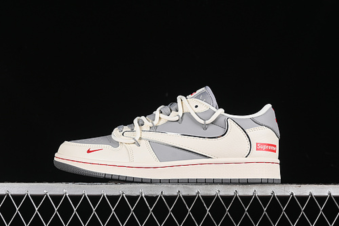 Jordan [SJ0086-137]-[TRAVIS SCOTT X FRAGMENT DESIGN AIR JORDAN 1 LOW OG SP OFF WHITE/GREY/RED], photo 1