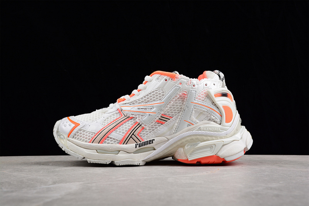 Kith Balenciaga RUNNER KITH FOUR.COLOR WHITE/WHITE/ORANGE · W1RB22115, photo 1
