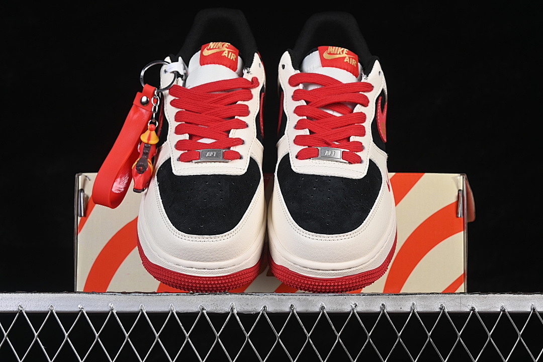 Nike [XD0028-016]-[AIR FORCE 1 07 LOW CASUAL SNEAKERS WHITE/BLACK/RED]-[WOMAN:36-39]-[MAN:40-45] - Image 13