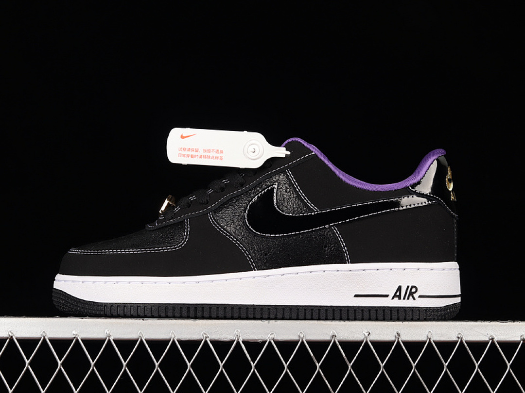 Nike [DR9866-001]-[AIR FORCE 1 LOW WORLD CHAMP BLACK/METALLIC GOLD-PURPLE]-[WOMAN:36-39]-[MAN:40-45], photo 1