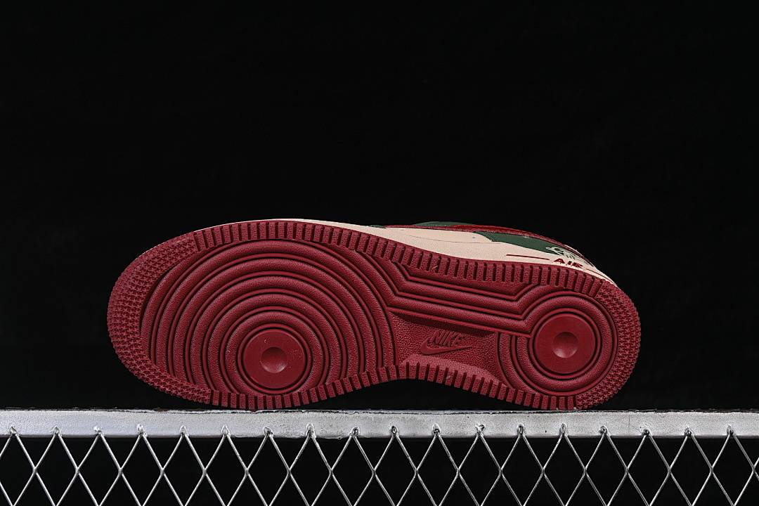 Nike [NH0601-518]-[AIR FORCE 1 07 LOW CASUAL SNEAKERS BROWN/GREEN/RED]-[WOMAN:36-39]-[MAN:40-45] - Image 15