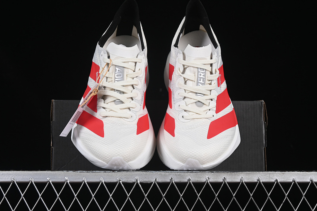 Adidas [JR6363]-[ADIZERO ADIOS 4 M WHITE/GREY/RED]-[WOMAN:36-39]-[MAN:40-45] - Image 13