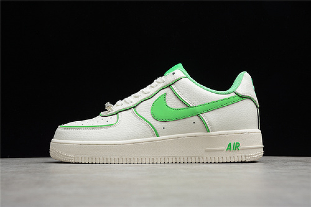 Nike [UH8958-022]-[AIR FORCE 1 LOW 07 SU19 BEIGE/BEIGE/FLUORESCENT GREEN]-[WOMAN:36-39]-[MAN:40-45], photo 1