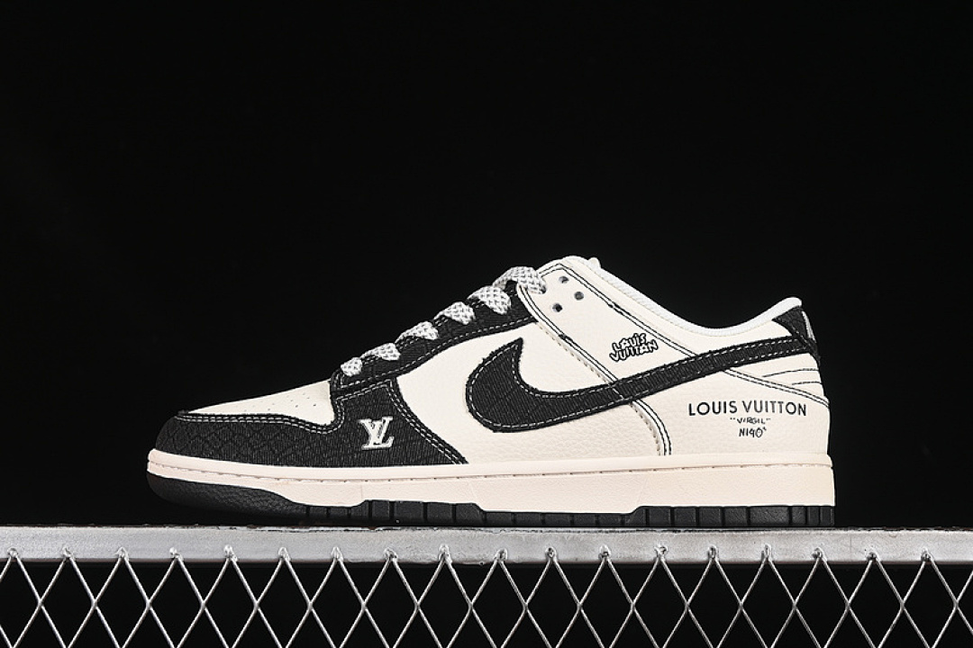 Louis Vuitton Nike SB DUNK LOW LV WHITE/GREY/BLACK · FC1688-223, photo 1
