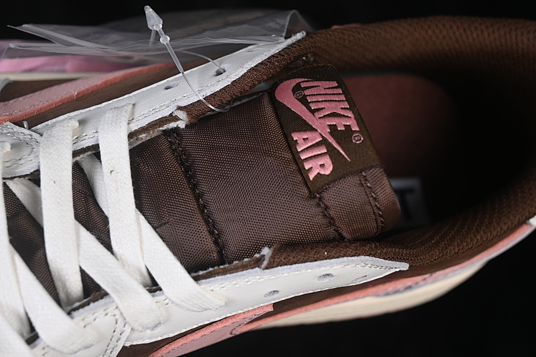 Jordan [DZ4137-206]-[TRAVIS SCOTT AIR JORDAN 1 LOW OG WHITE/BROWN/PINK]-[WOMAN:36-39]-[MAN:40-48.5] - Image 9