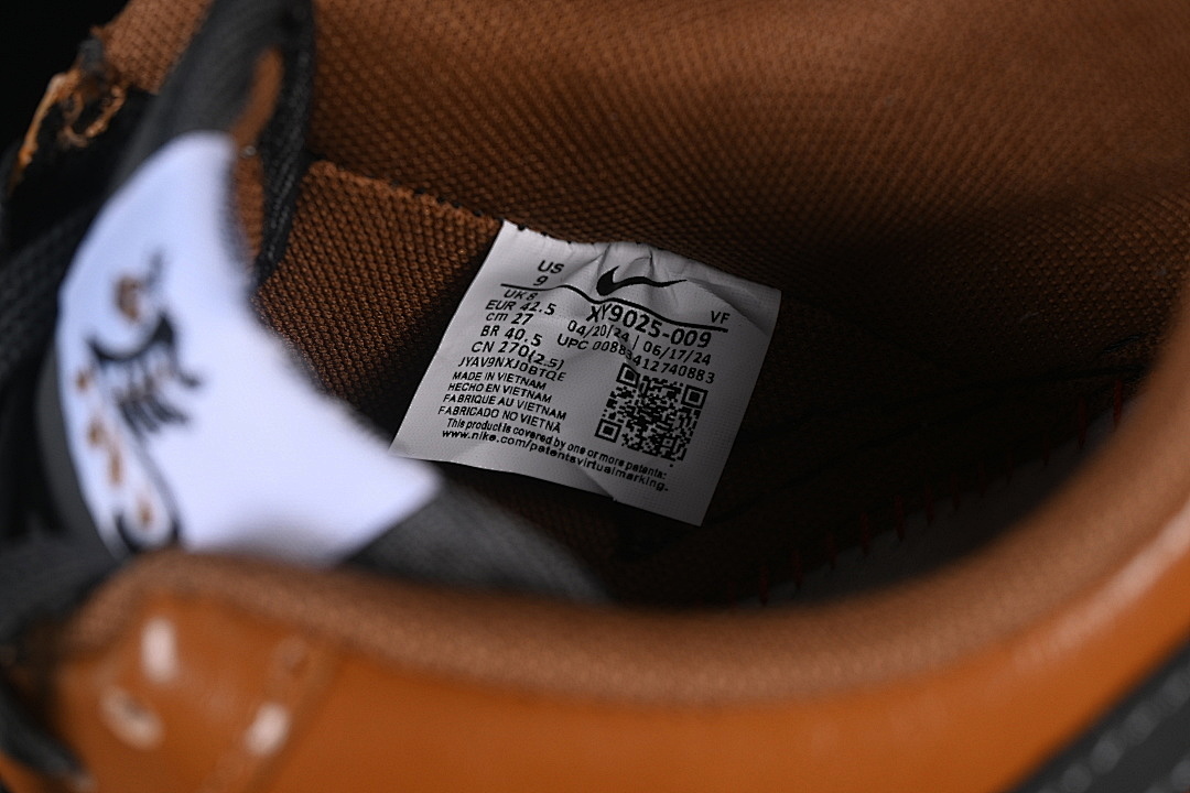 Nike [XY9025-009]-[AIR FORCE 1 07 LOW LOW-TOP CASUAL SNEAKERS BLACK/BROWN]-[WOMAN:36-39]-[MAN:40-45] - Image 6