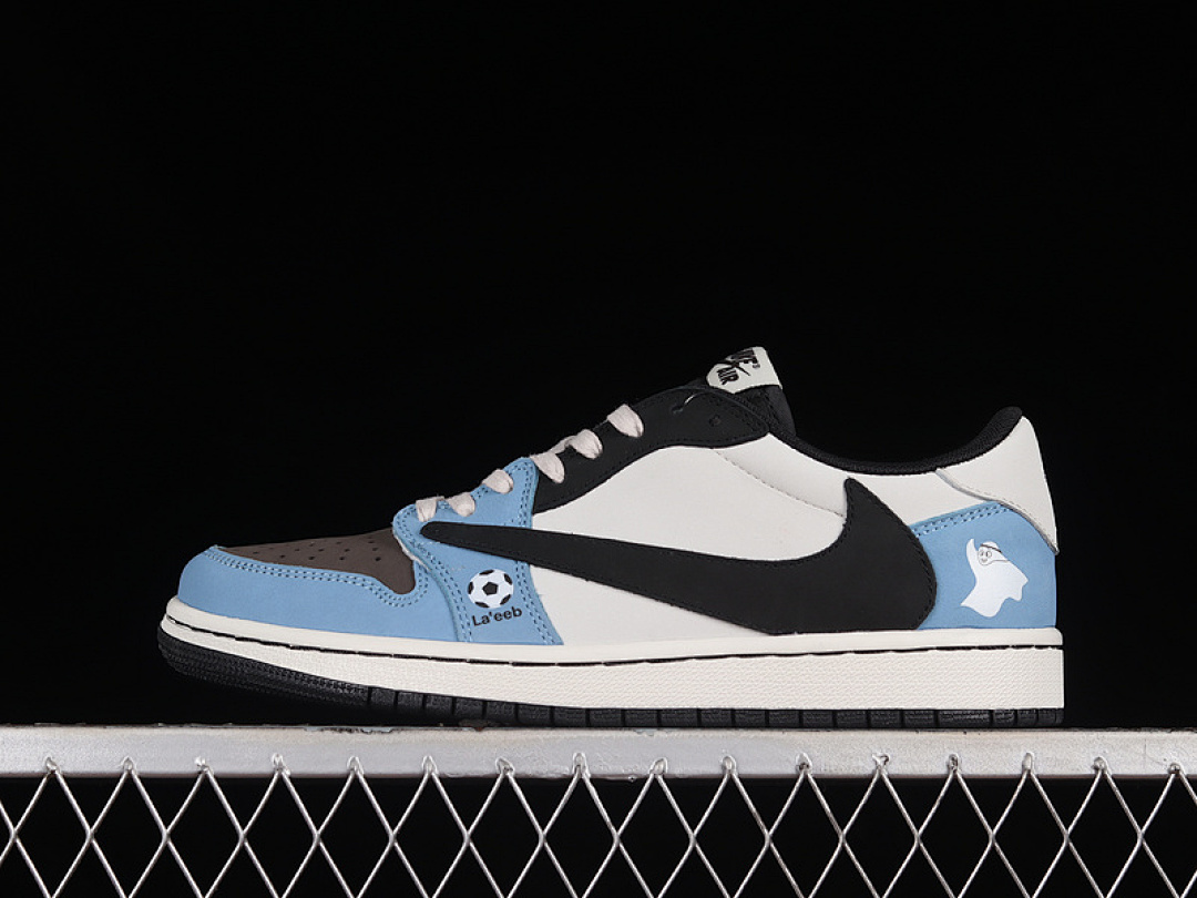 Jordan [DM7866-668]-[TRAVIS SCOTT X AIR JORDAN 1 LOW OG WHITE/LIGHT BLUE/BLACK]-[UNISEX:36-47.5], photo 1