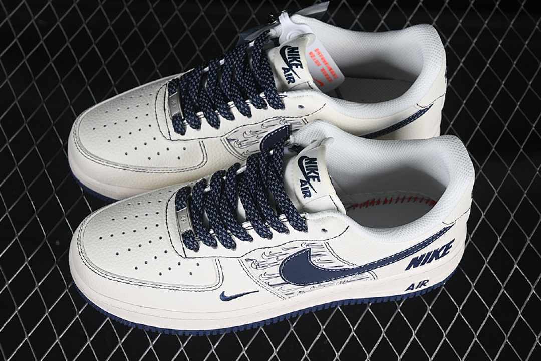 Nike [HH7518-069]-[AIR FORCE 1 07 LOW WHITE/BEIGE/BLUE]-[WOMAN:36-39]-[MAN:40-45] - Image 11