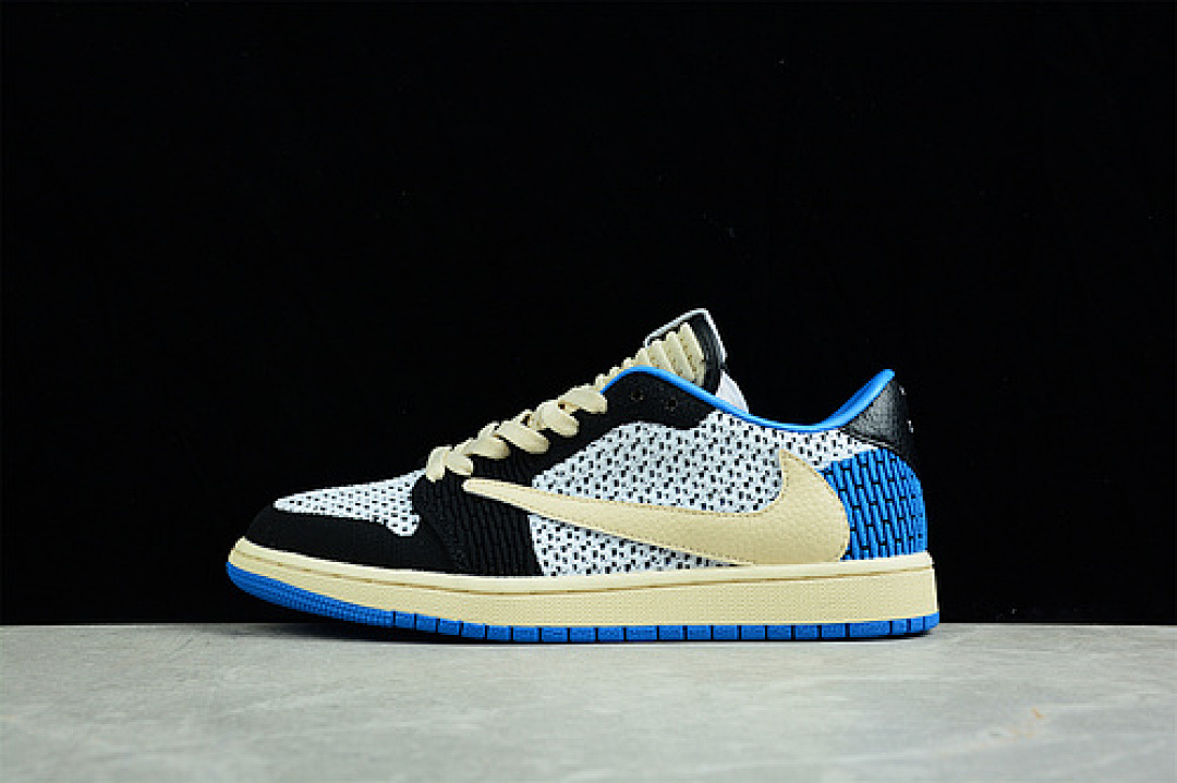 Jordan [DM7866-140]-[AIR JORDAN 1 LOW FLYKNIT BLUE/BLACK/BEIGE]-[MAN:40-45], photo 1