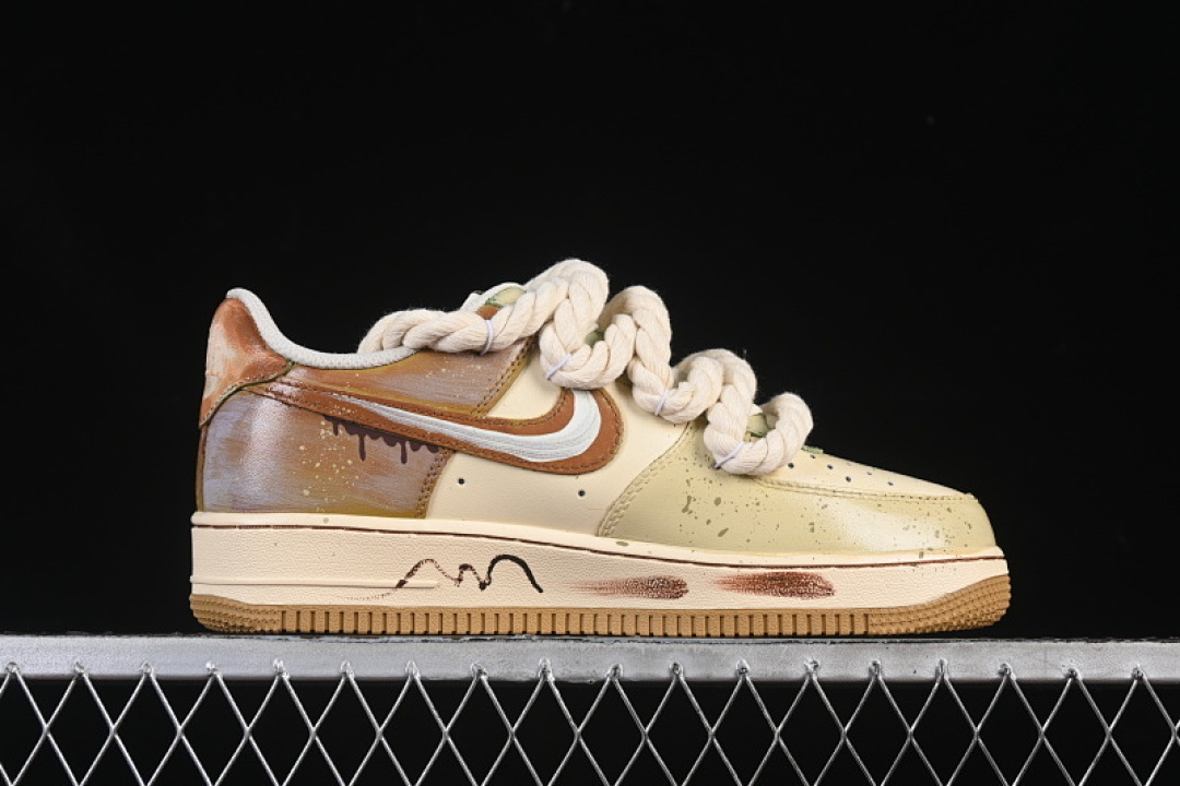Nike [XL2321-666]-[AIR FORCE 1 07 LOW MILK COFFEE BEAR KHAKI/BEIGE/WHEAT]-[WOMAN:36-39]-[MAN:40-45] - Image 15