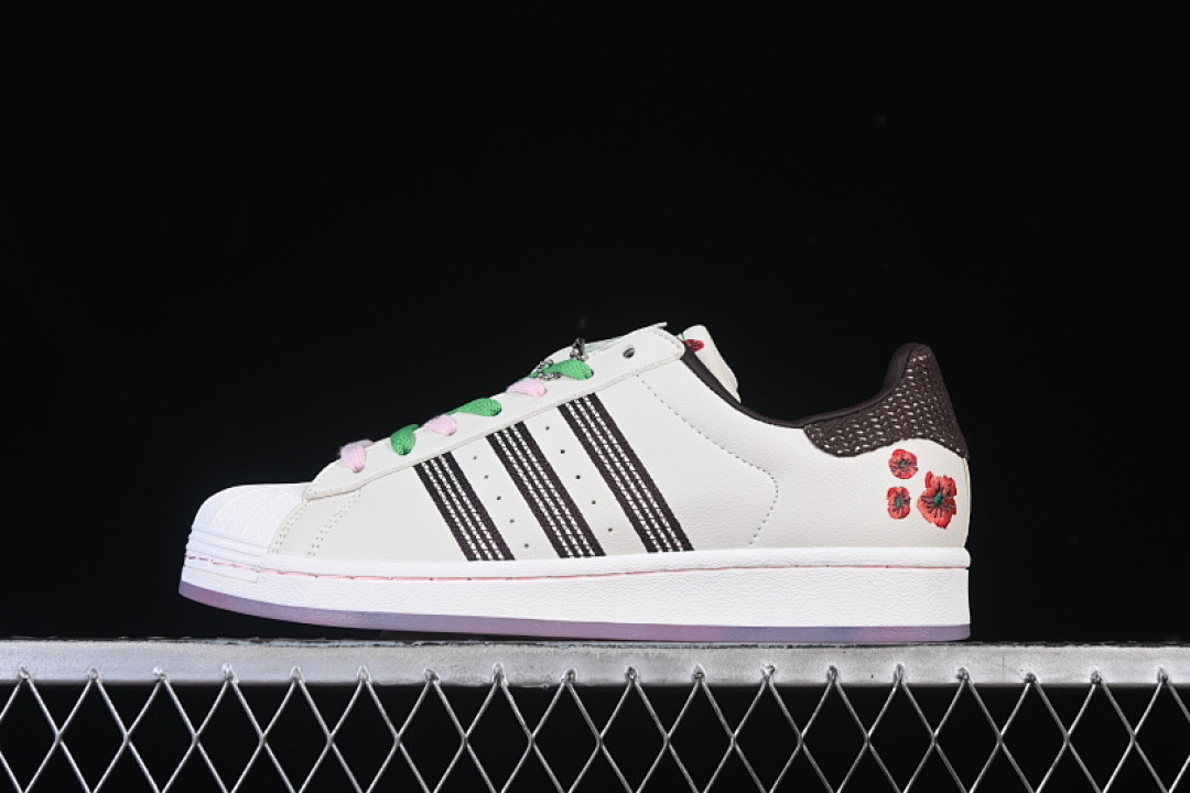 Unbranded [JH7759]-[SUPERSTAR II WHITE/GREEN/PINK/BROWN]-[WOMAN:35-40], photo 1