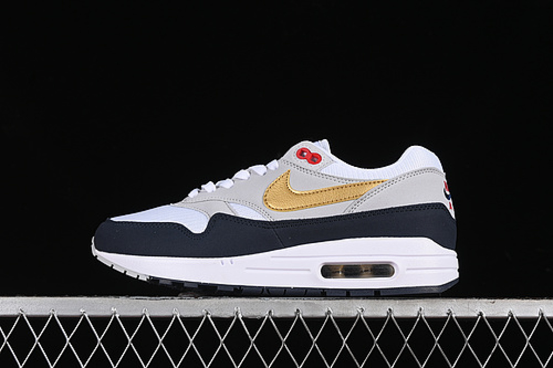 Unbranded [HM9604-400]-[AIR MAX 1 OLYMPIC OBSIDIAN/WHITE/LIGHT SMOKE GREY/METALLIC GOLD]-[UNISEX:36-47.5], photo 1