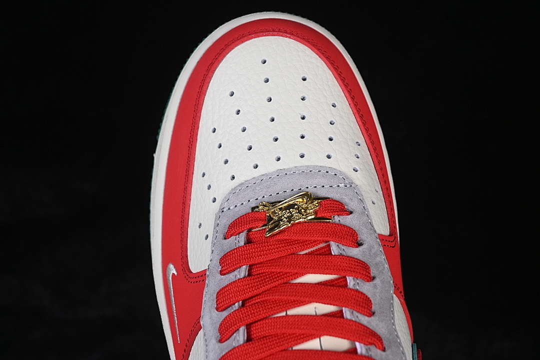 Nike [NH0601-520]-[AIR FORCE 1 07 LOW CASUAL SNEAKERS WHITE/RED/GREY]-[WOMAN:36-39]-[MAN:40-45] - Image 10