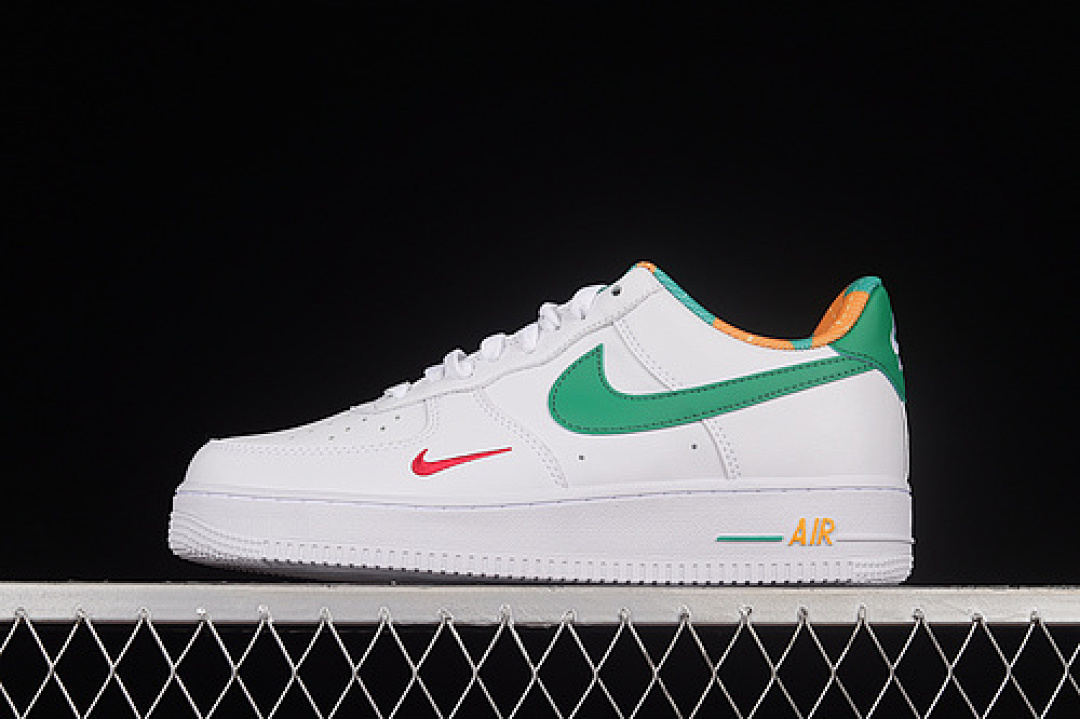 Nike Nike AIR FORCE 1 07 LOW WHITE/GREEN/ORANGE · DD8501-161, photo 1