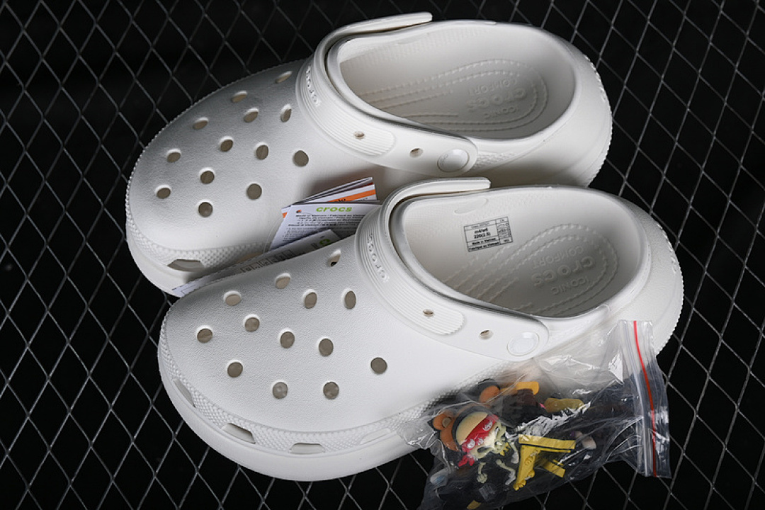 Crocs [CROCS DUAL USE BEACH HOLE SHOES WHITE]-[WOMAN:34-39]-[MAN:40-46] - Image 6