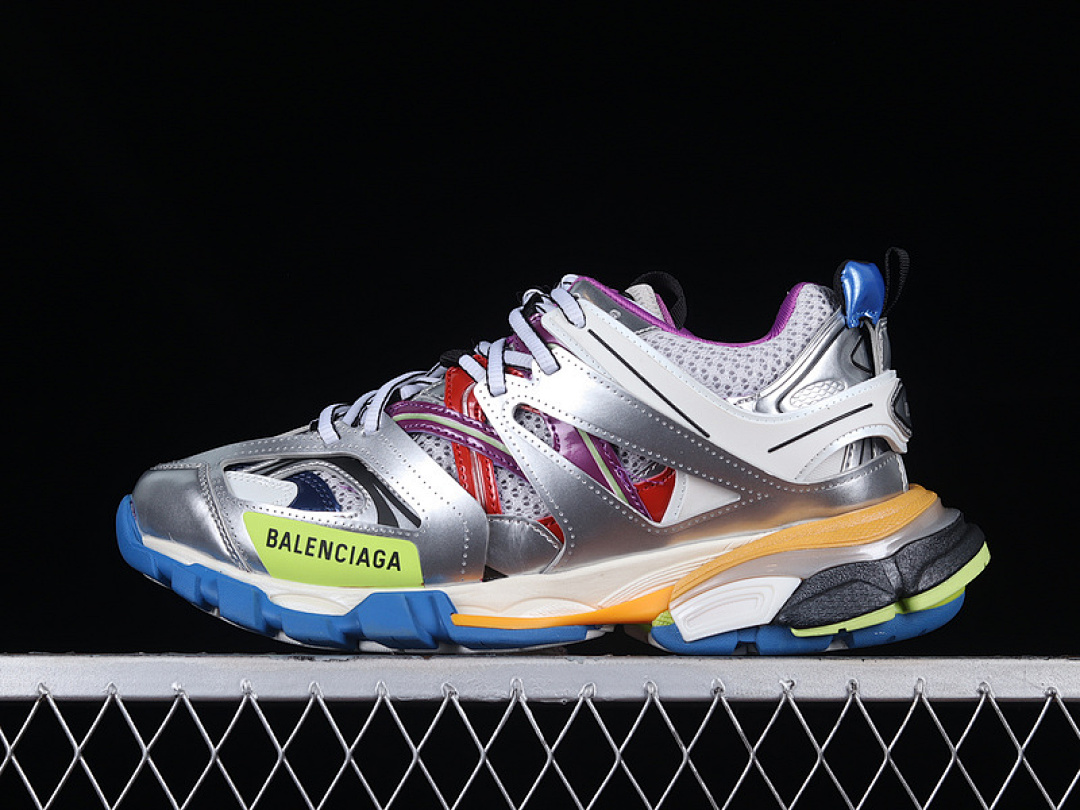 Unbranded [W2FSA8123]-[VG BA*LEN*CIAGA TRACK TESS S.GOMMA SNEAKERS SILVER/MULTI-COLOR]-[UNISEX:35-46], photo 1