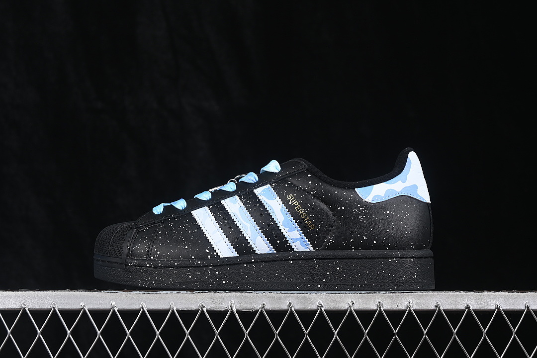 Unbranded [JI0079]-[SUPERSTAR II SHELL TOE CASUAL SNEAKERS SKY BLUE/BLACK]-[WOMAN:35-39]-[MAN:40], photo 1
